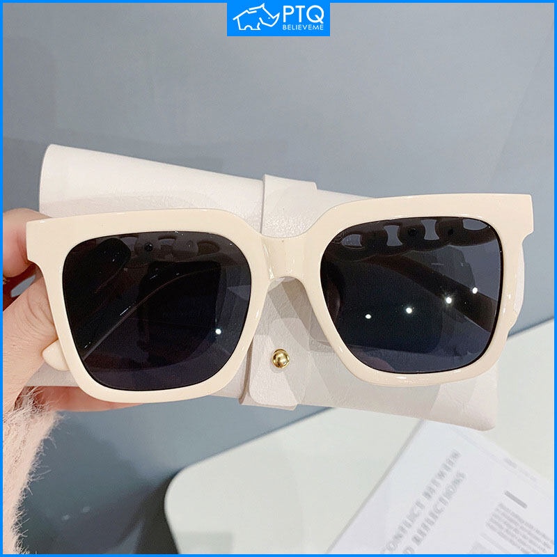Kính Mát PTQ Gọng Vuông Lớn Phong Cách Retro 2022 Thời Trang Cho Nữ