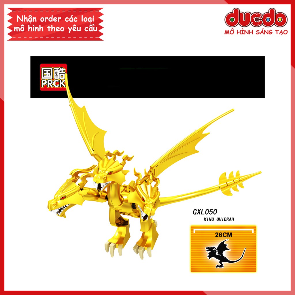 Minifigures rồng 3 đầu khổng lồ King Ghidorah cực đẹp - Đồ chơi Lắp ghép Xếp hình Mini Mô hình GXL050 LeLe