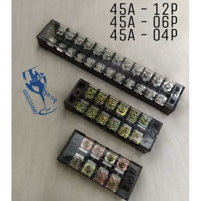 Cầu đấu điện 45A 04P - 06P - 12P