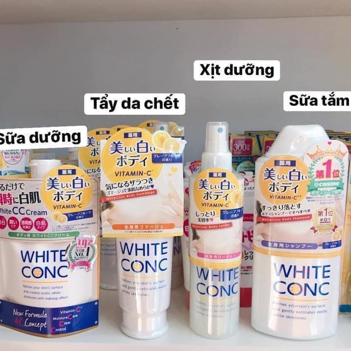 [Mã SKAMA8 giảm 8% đơn 300K] Sữa tắm trắng da White Conc Body Nhật Bản