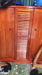 Tủ giày 3 cánh gỗ xoan ta