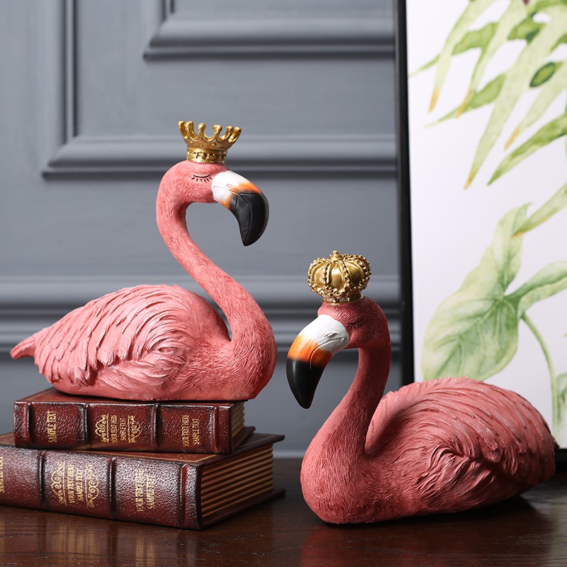 🔥𝐇𝐎𝐓 𝐃𝐄𝐀𝐋🔥Tượng Hồng Hạc Bắc Âu Decor Trang Trí Bàn Độc Đáo MQ-131
