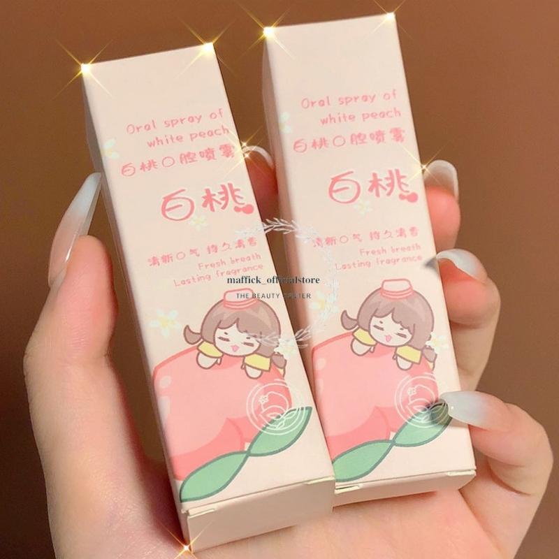 Xịt thơm miệng MF0718 chai sịt khử mùi hương vị đào dạng nước mỹ phẩm nội địa trung kháng khuẩn và khử mùi thức ăn