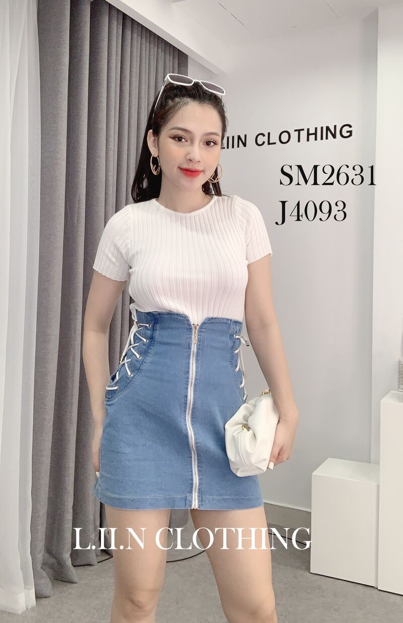 Áo thun nữ Linbi màu trắng, cộc tay, chất liệu thun cao cấp co giãn trẻ trung Liin clothing SM2631