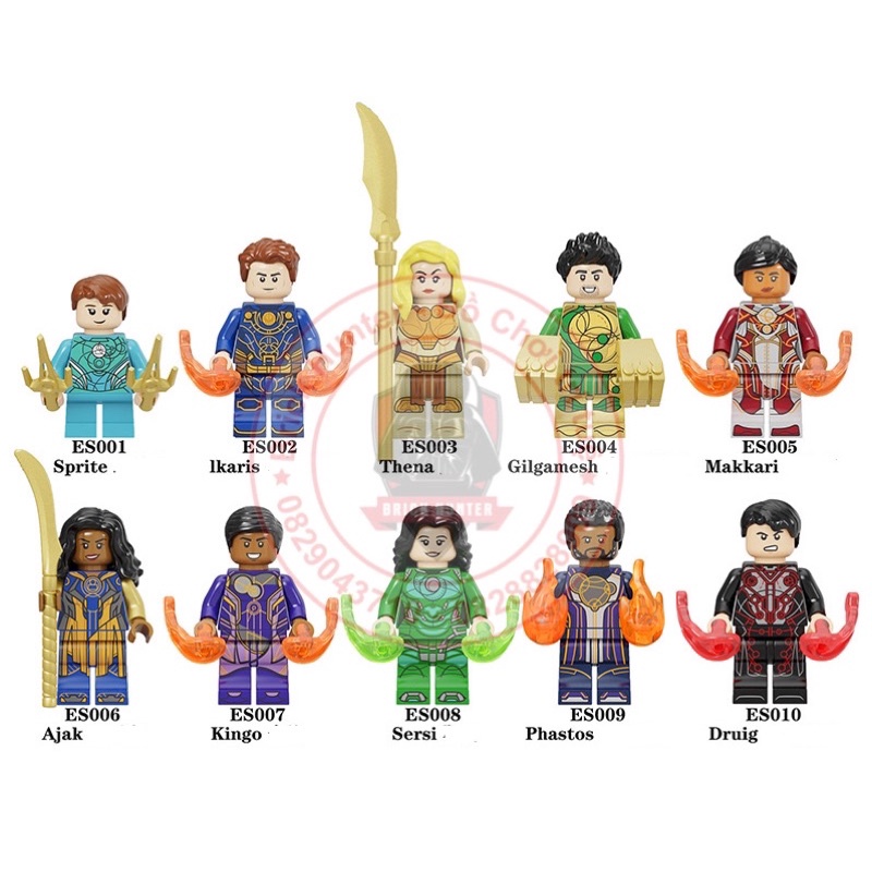 Xếp hình minifigures Marvel super heroes chủng tộc siêu việt Eternal