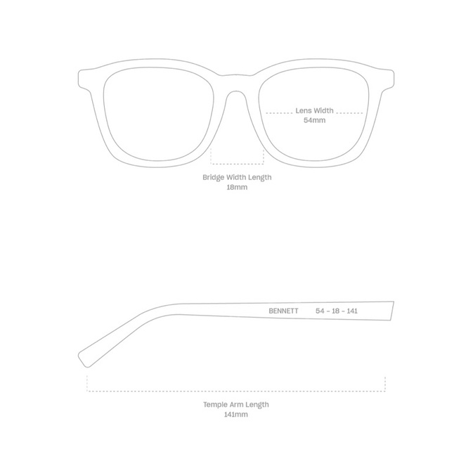 Kính mát Bennett Sunnies Studios chống UV400 gọng nhựa thời trang nam nữ chính hãng có sẵn