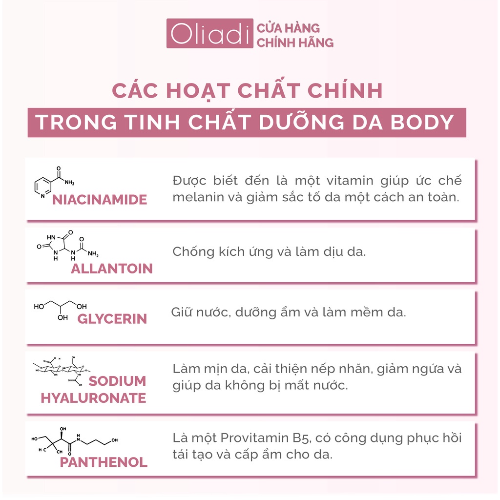 Oliadi-Tinh Chất Kem Dưỡng Trắng Cấp Ẩm Da Body Toàn Thân Ban Đêm OLIADI PREMIUM BODY ESSENCE 200ml