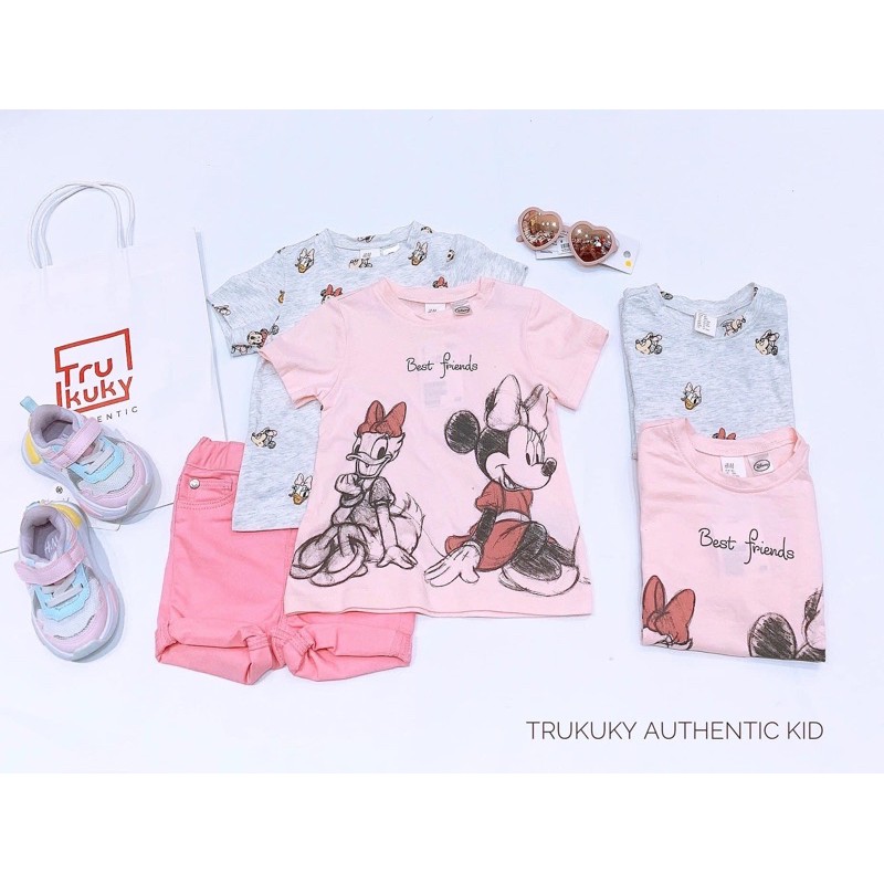 set áo phông mickey bé gái