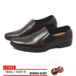 (Freeship) Giày Da Nam - S100 (Nâu)