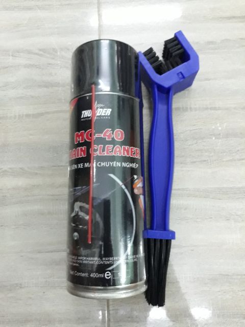 Combo Vệ sinh sên Thunder MC-40 Chain Cleaner 400ml và Bản chải 3M vệ sinh nhông sên dĩa