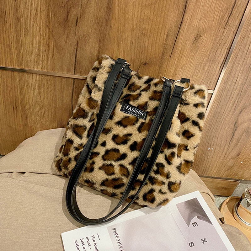 Túi xách tay/ đeo vai YADOU phối lông phong cách thu đông phương Tây cho nữ