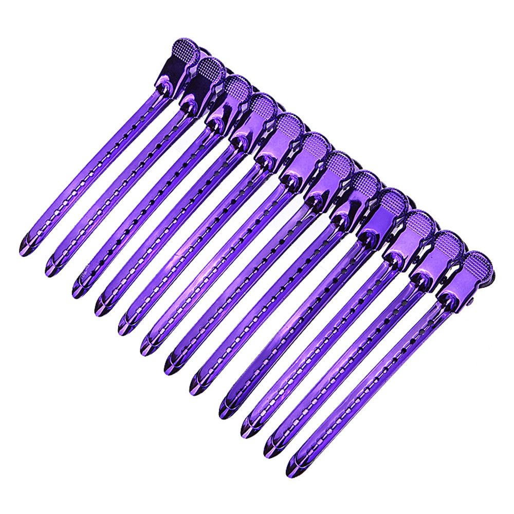 Set 6 / 12 Kẹp Mỏ Vịt Bằng Kim Loại Nhiều Màu Tạo Kiểu Tóc Làm Đẹp Cho Nữ