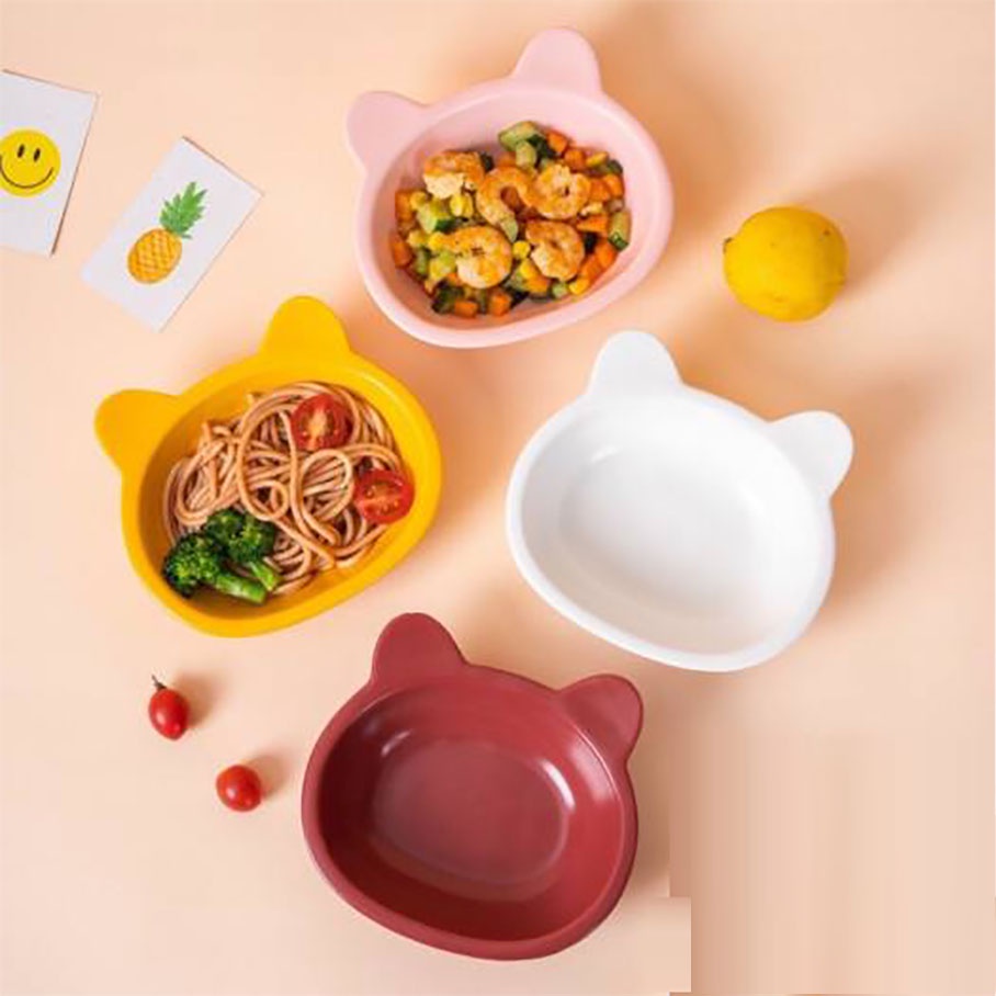 Bát Sứ Ăn Dặm, Bát Gốm Sứ Trang Trí Hình Gấu 300ml PUPUKIDS