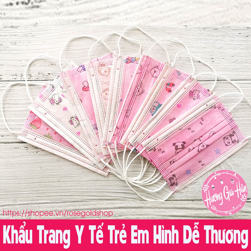 Khẩu Trang Y Tế Trẻ Em Hình Siêu Dễ Thương Dành Cho Bé Dưới 10 Tuổi