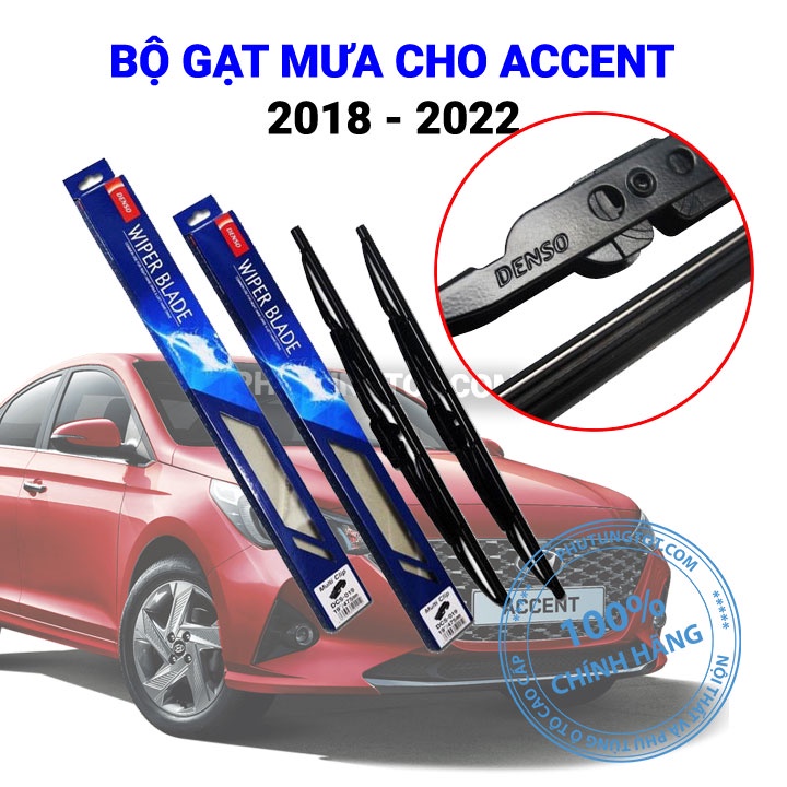 Gạt mưa xe ô tô Hyundai Accent 2018 đến 2022 Denso chính hãng