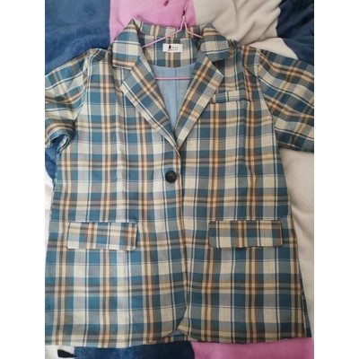(Hàng Đẹp)Ảnh thật 4 hình cuối-HC317.Áo blazer kẻ caro xuân hè phiên bản mới Hàn Quốc | BigBuy360 - bigbuy360.vn