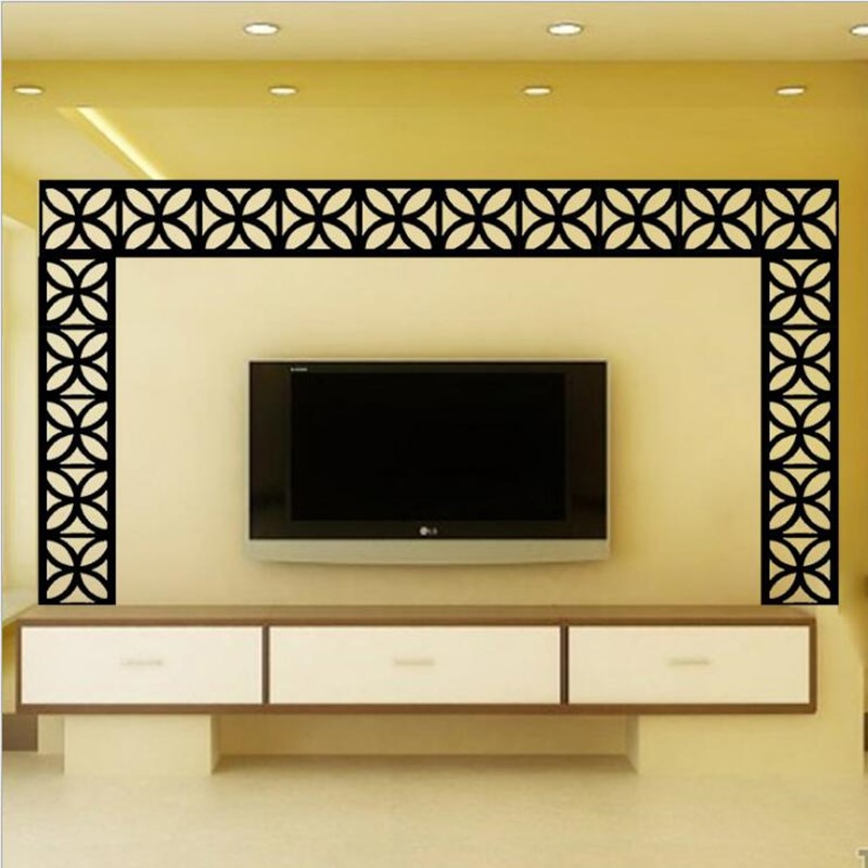 10 Miếng dán tường trang trí ren 3d tráng gương đẹp mắt 10 x 10cm