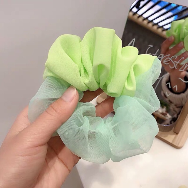 Chun cột tóc Scrunchie mẫu mới,scrunchies 2 mầu