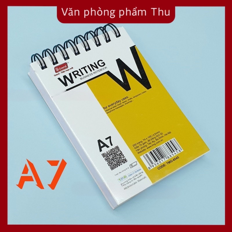Sổ lò xo Grand A7 TMG 8545 dày 200 trang