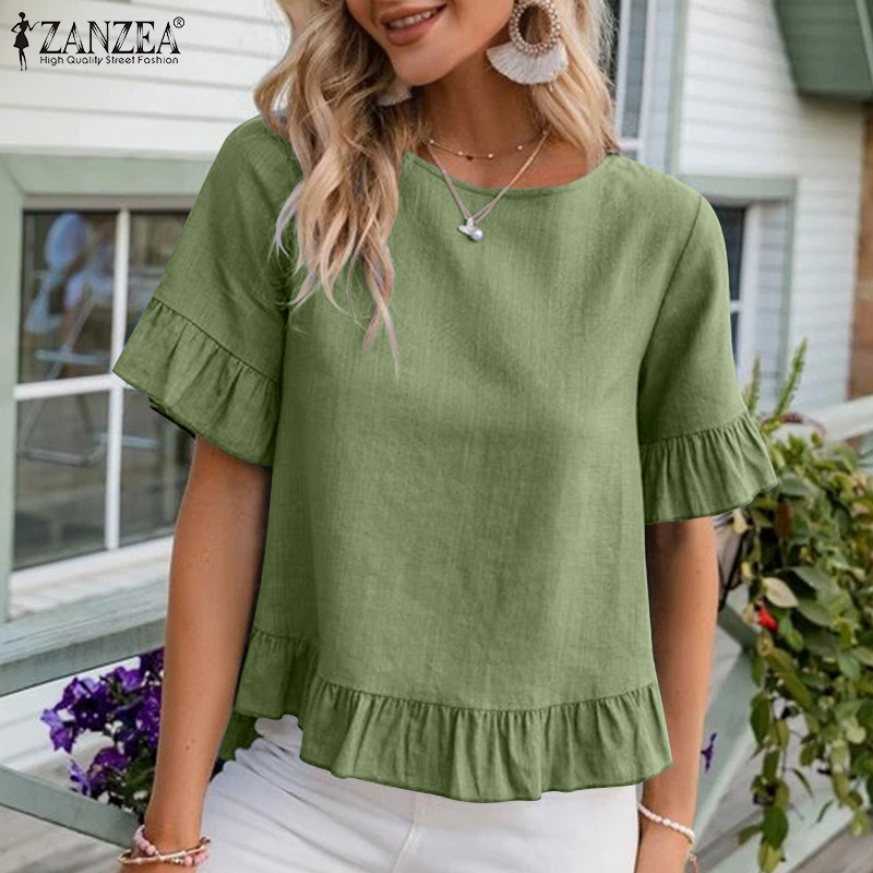 Zanzea Áo Kiểu Tay Lỡ Vạt Bèo Thời Trang Dành Cho Nữ