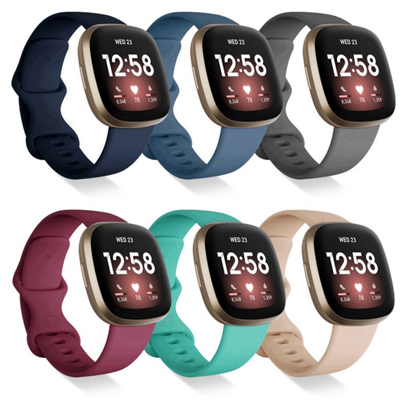 Dây đeo đồng hồ thông minh silicone thoáng khí thoải mái dành cho Fitbit Versa 3 Fitbit Sense
