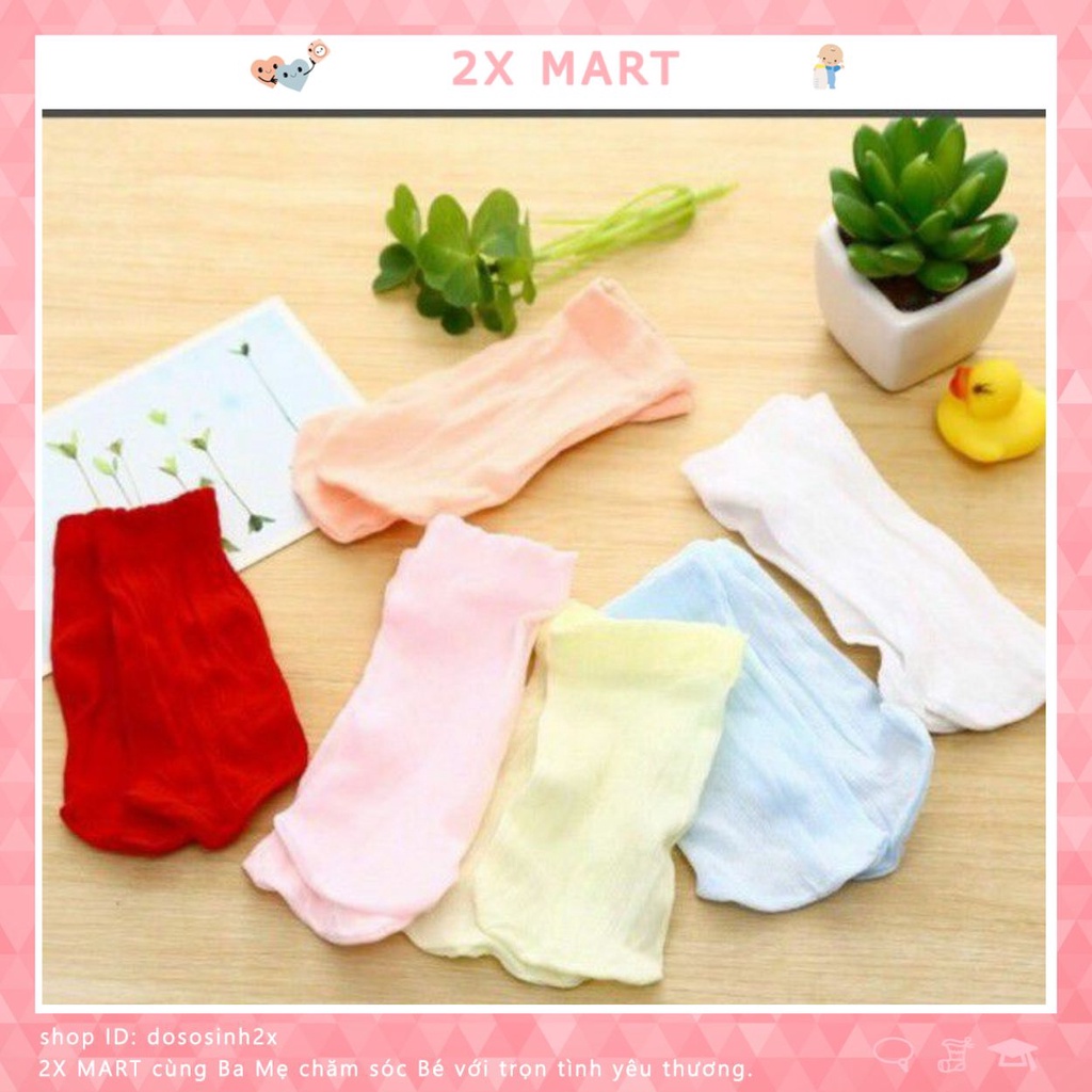 Tất kẹo vớ cho bé set 5 đôi tất lưới sơ sinh từ 0-2 tuổi
