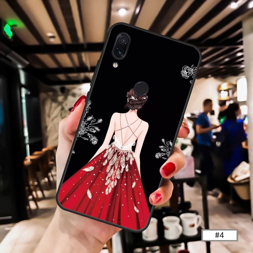 Ốp điện thoại mềm hình cô gái mặc đầm cho Huawei Novai 3i 2i Y9 2019 Y9 Prime Y6 Pro Y7 Pro 2019 Nova 5T Y5 Lite