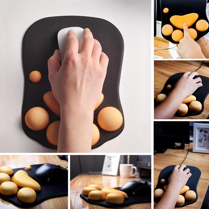Miếng lót chuột hình dấu chân mèo dễ thương