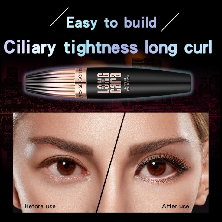 Mascara chống thấm nước và làm cong mi dài Long Cara 10ml