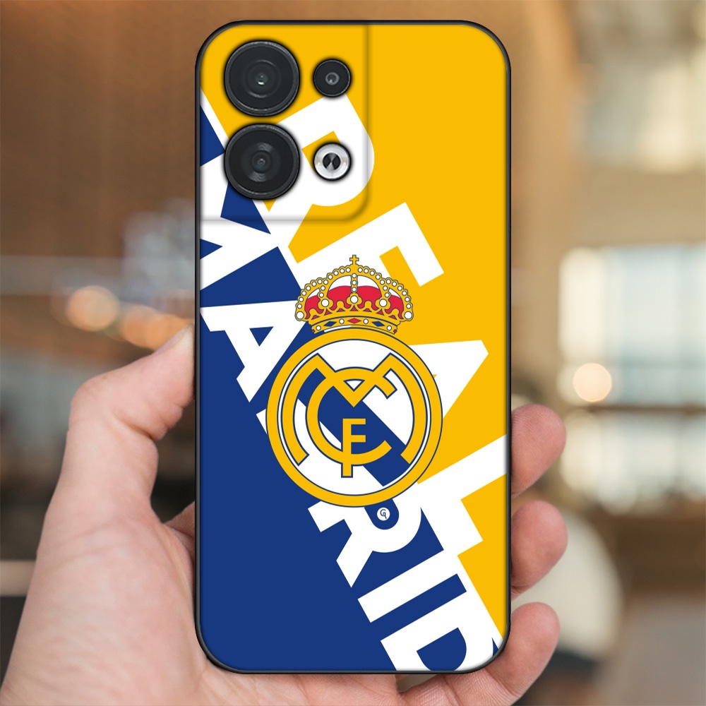 Ốp lưng Oppo Reno 8 5G viền đen in hình Real Madrid