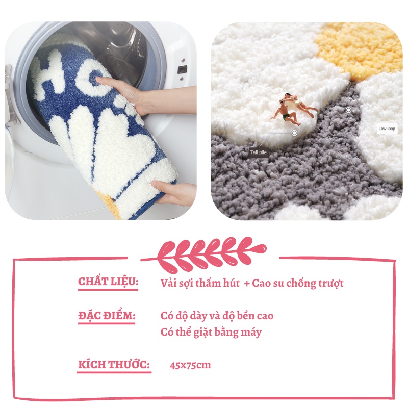 Thảm Chống Trượt Hình Oval 45*75