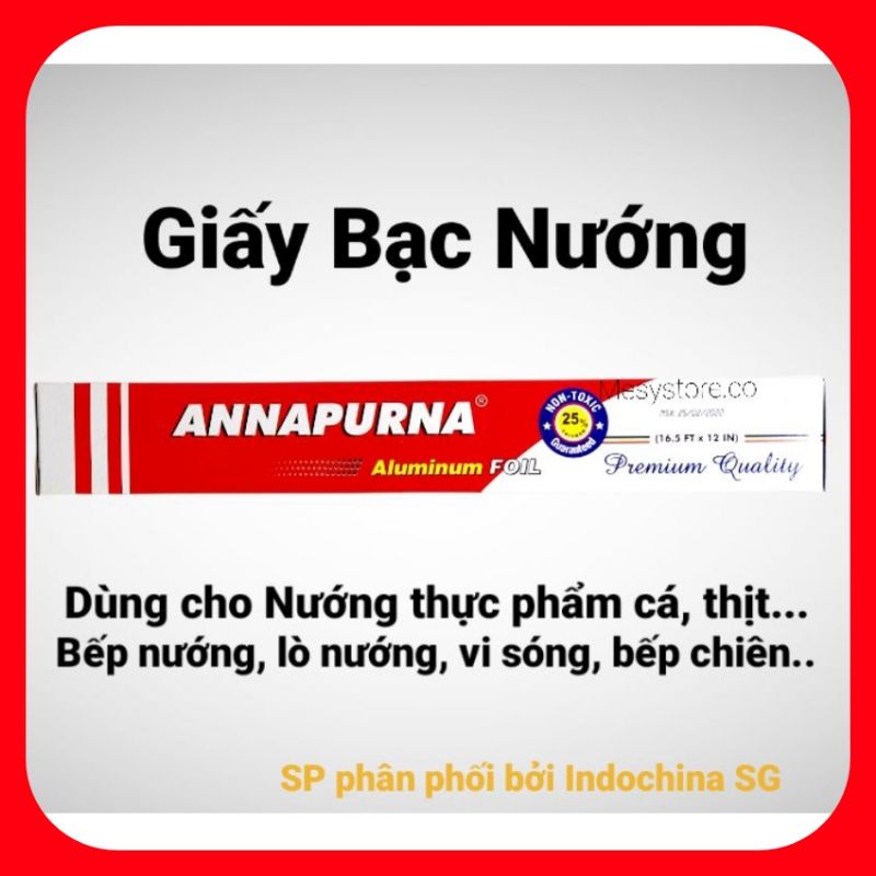 Giấy Bạc Nướng Annapurna Sake ALuminum Foil Bọc Nướng Hải Sản Thịt Và Các Loại Bánh