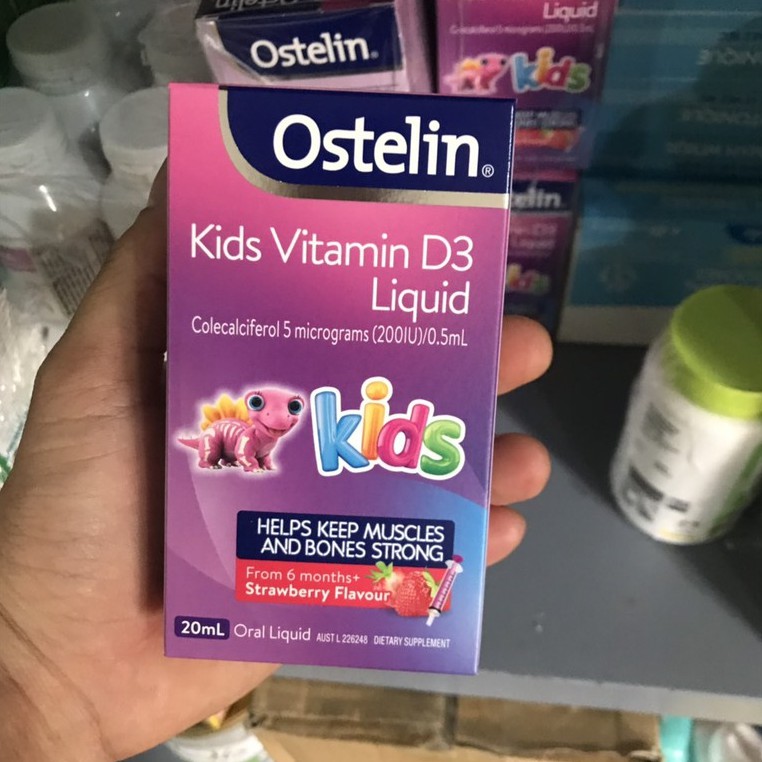 Bổ sung Vitamin D cho bé Ostelin Vitamin D3 Liquid Kids 20ml