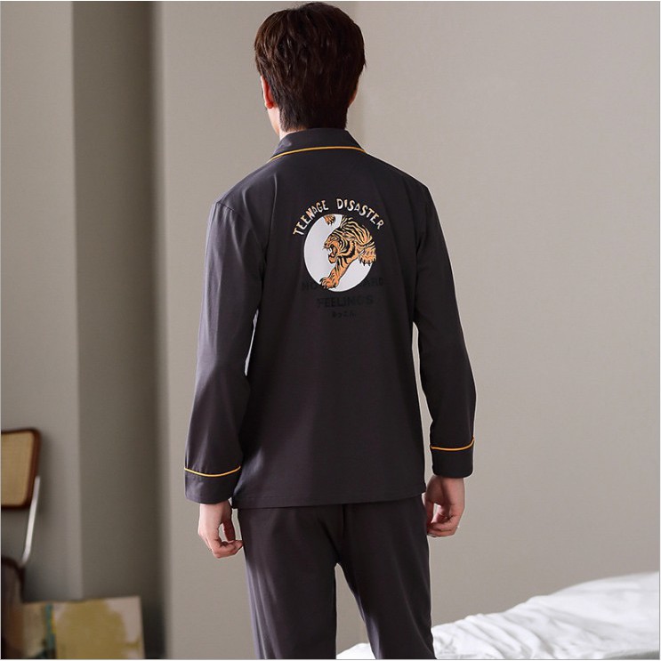 Đồ bộ Pijama-Đồ ngủ nam cao cấp phong cách Hàn Quốc, chất COTTON 100 dày dặn &amp; thoáng khí (709)