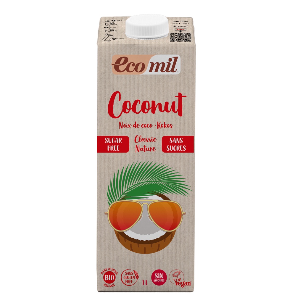 Sữa Dừa Không Đường Classic Hữu Cơ Ecomil (1L) - Ecomil Coconut Milk Sugar Free