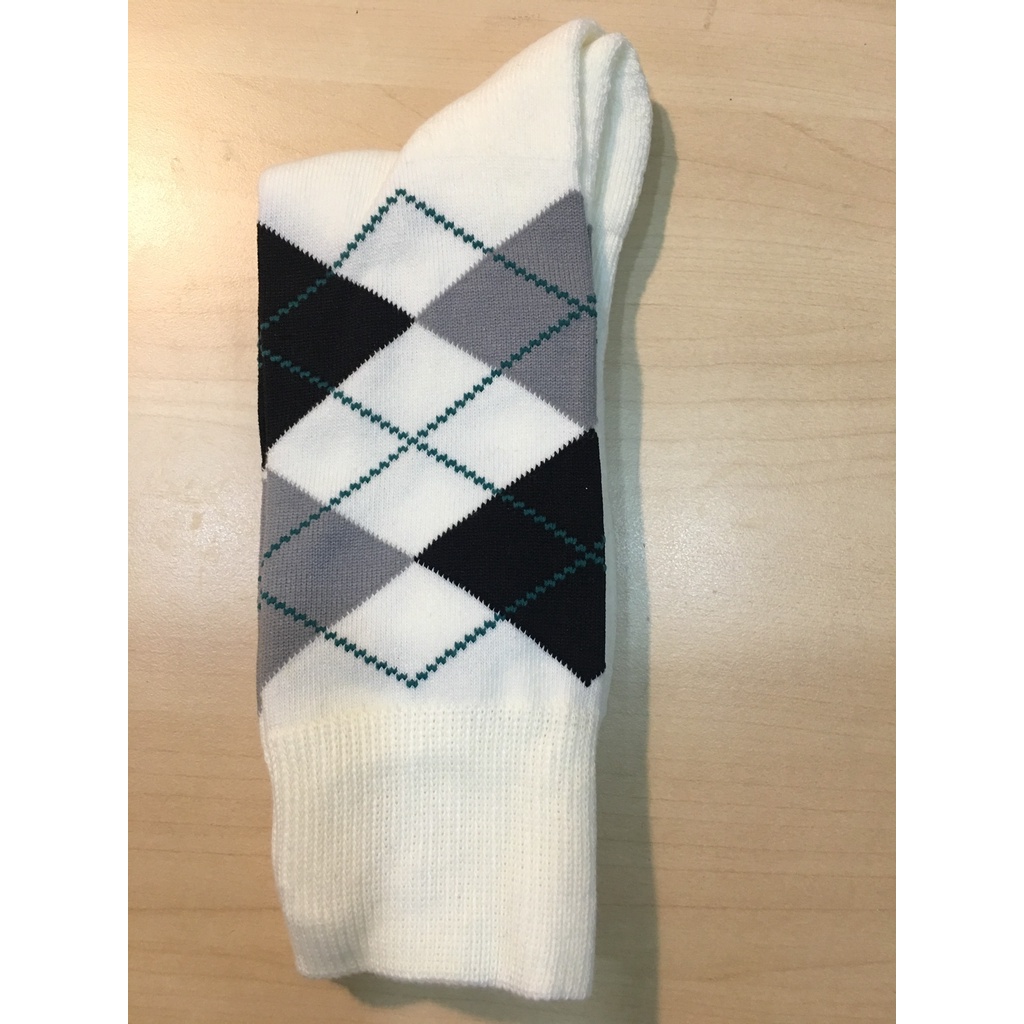 Tất cao cổ nam hoạ tiết quả trám, Tất giày tây nam cao cấp phong cách Châu Âu