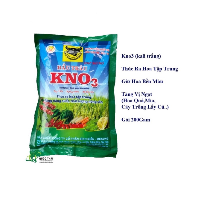Phân bón lá cao cấp kích thích ra nhiều hoa tập trung Đầu Trâu KNO3