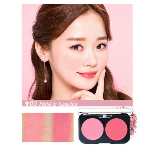 Phấn má hồng lâu trôi LAMEILA hộp 2 ô màu tự nhiên bảng phấn má nội địa Trung ZD-BM01 | BigBuy360 - bigbuy360.vn