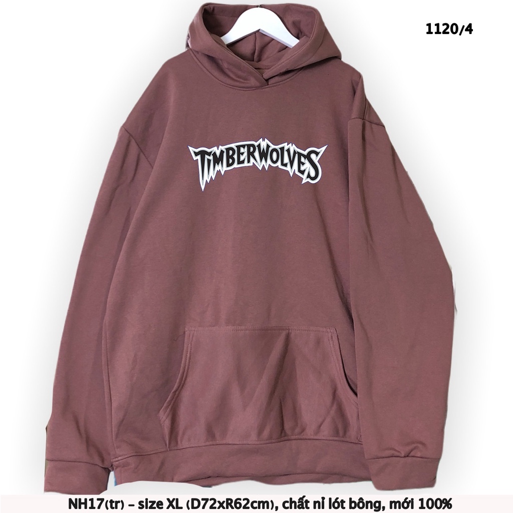 Áo Hoodie nữ, nam 2hand, chất dày, size XL/XXL - 160122-2