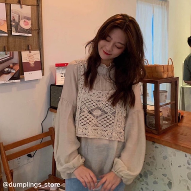 Set áo voan + áo len