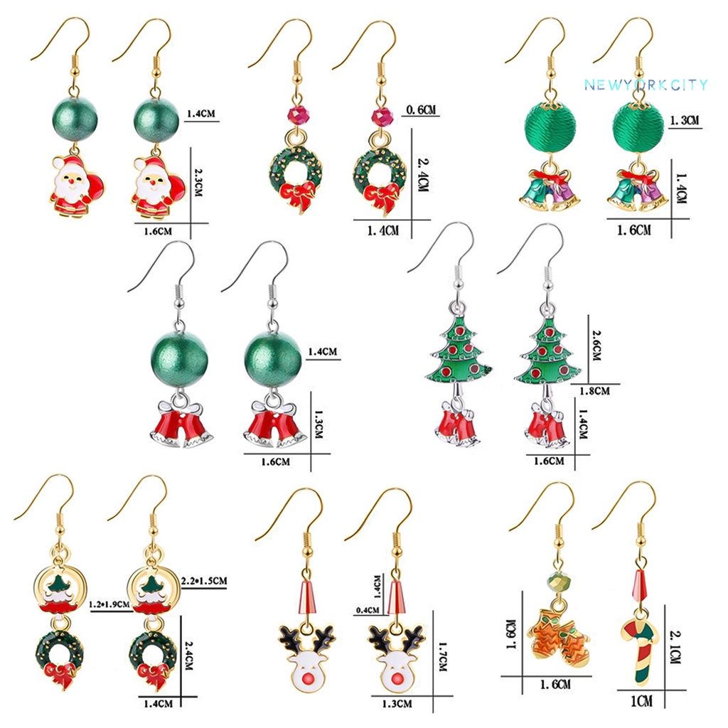 1 Đôi Khuyên Tai Phong Cách Giáng Sinh Dễ Thương