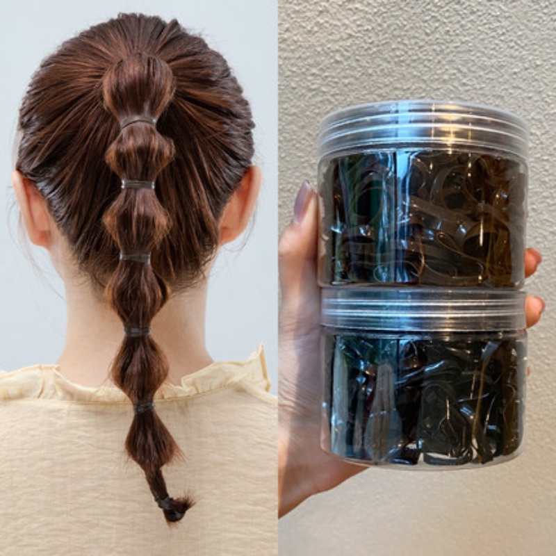 Dây Buộc Tóc Cao Su Bản Rộng Dày Co Giãn Màu Sắc Kẹo Ngọt Không Đau Cho Bé Gái