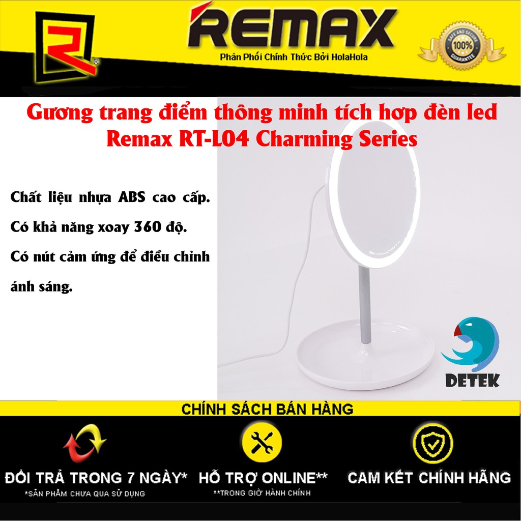 Gương trang điểm thông minh tích hợp đèn led Remax RT-L04 Charming Series