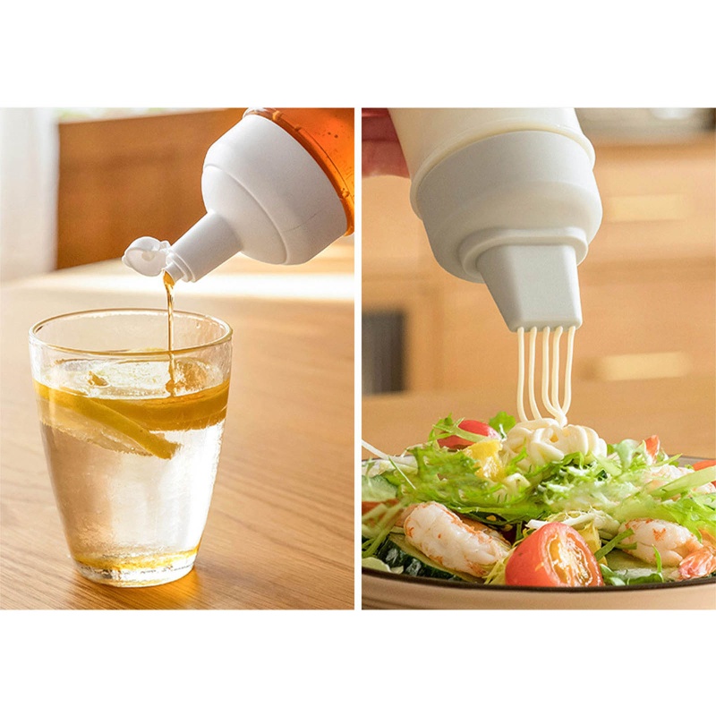 Bình Đựng Gia Vị 5 Lỗ Dạng Bóp 350ml Có Vòi Nhựa