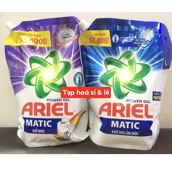 Nước giặt Ariel Matic Khử Mùi Ẩm Mốc túi 2.15KG