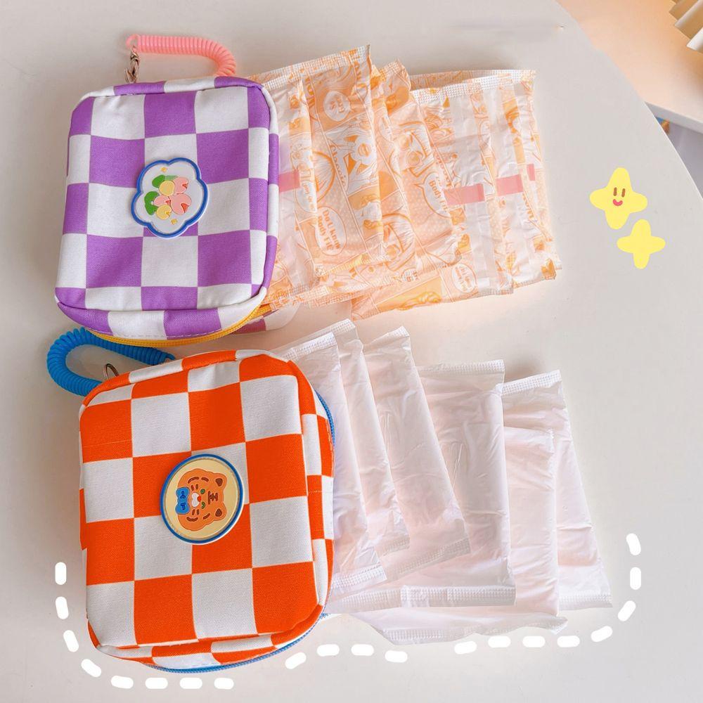 Túi Đựng Băng Vệ Sinh Bằng Da PU Họa Tiết Hoa Xinh Xắn