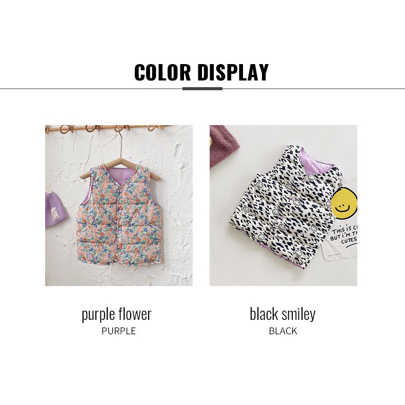 Áo Khoác Phao Không Tay Thời Trang Thu Đông Cho Bé