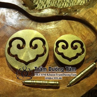 Khuôn Trầm Dưỡng Tâm Như Ý bằng đồng - Dụng cụ đốt trầm - Dùng cho lư hương đốt trầm, bột trầm