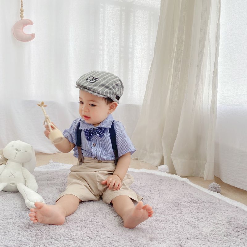 Set Áo Sơ Mi + Quần Ngắn Soffny Kiểu Dáng Dễ Thương Cho Trẻ Em