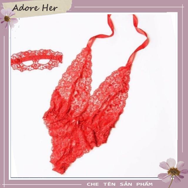 Bộ ngủ bodysuit ren hoa hở lưng gợi cảm - BDS700  - ADORE HER | BigBuy360 - bigbuy360.vn